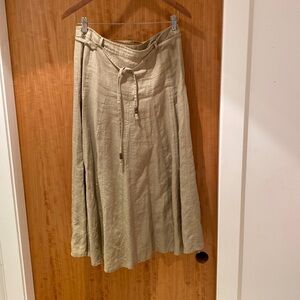Linen Paneled Skirt